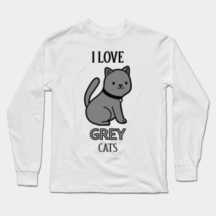 GREY CAT Long Sleeve T-Shirt